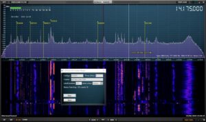 SDRuno's  new DX clusters plugin displays callsigns