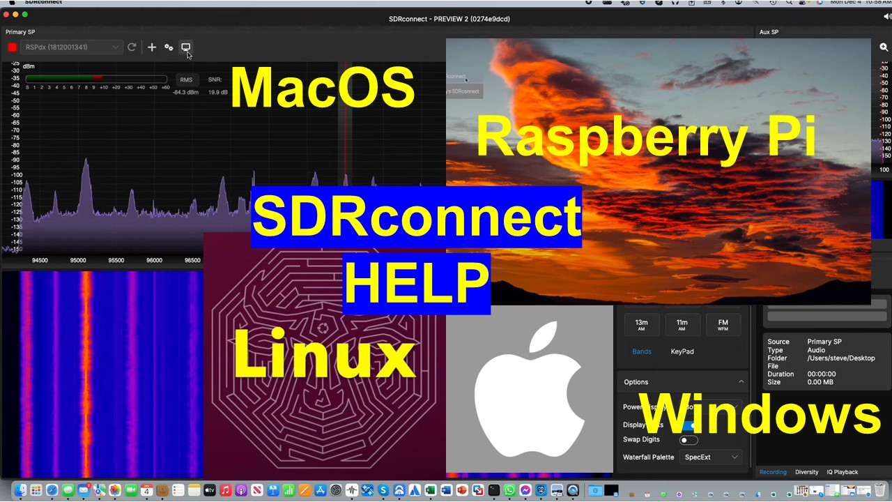 SDRconnectHelpPage Help with SDRconnect